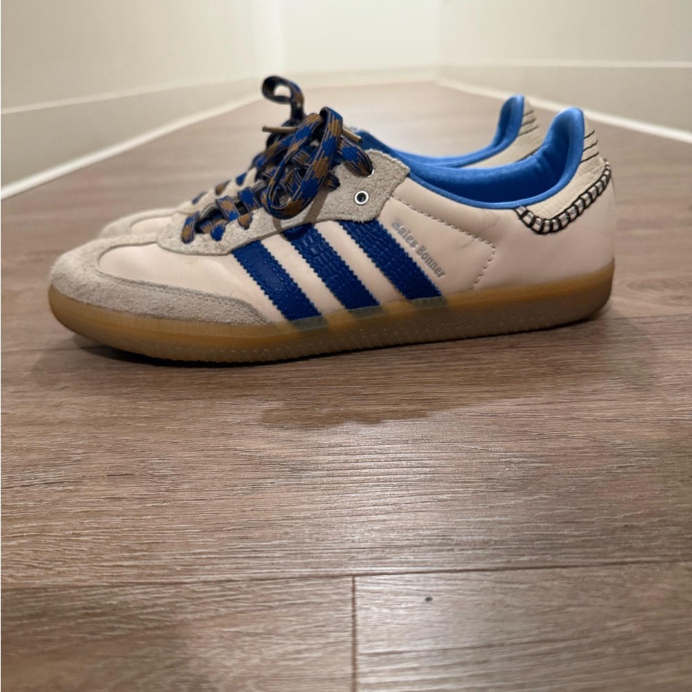 Adidas Cream and Navy Sneakers